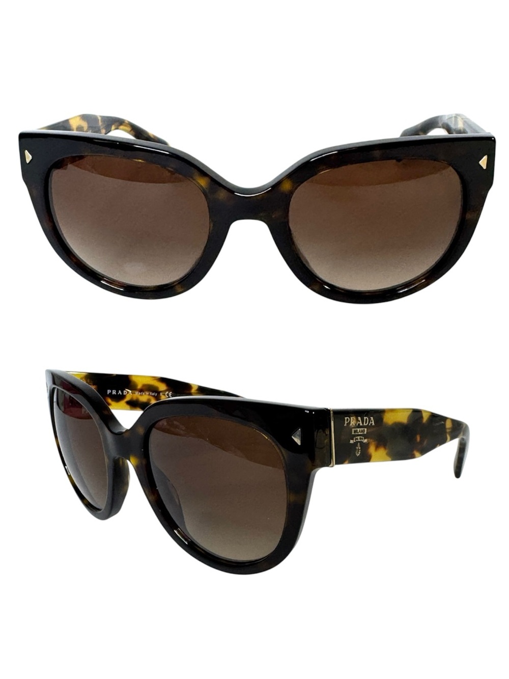 PRADA SPR 170 NEW Polarized Sunglasses Havana Brown Tortoise